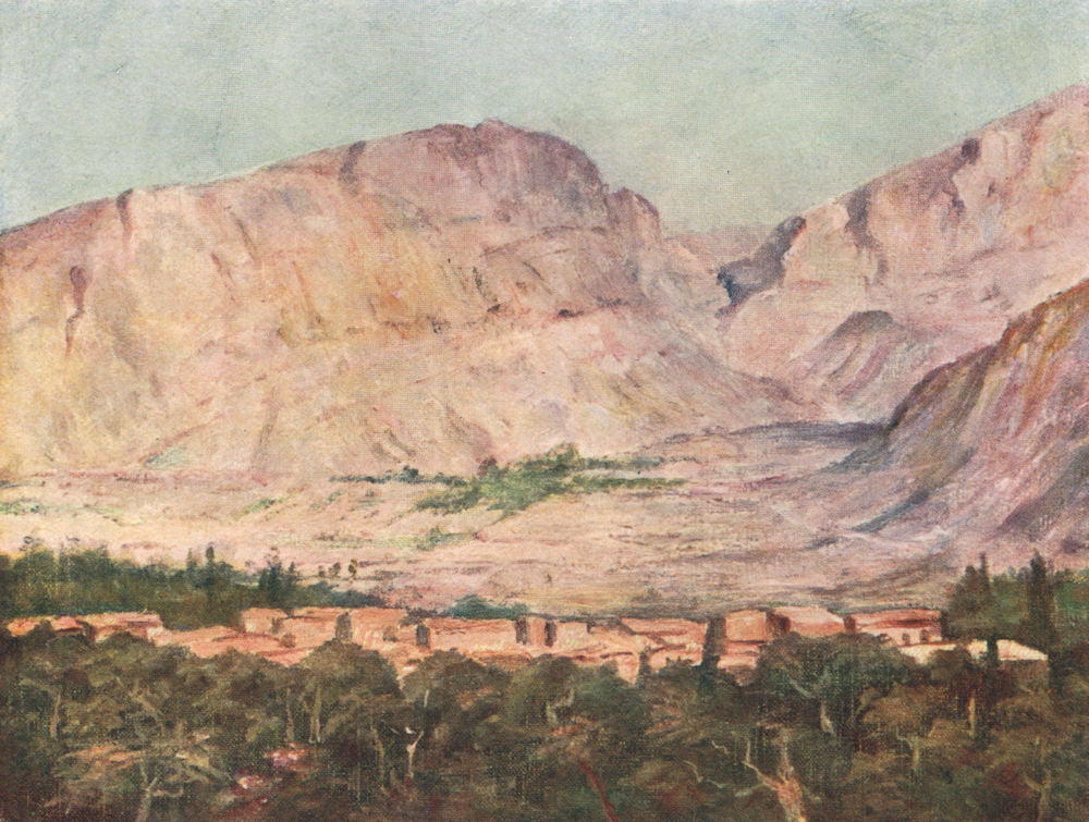 'Druze village in the Lebanon' by Margaret Thomas. Lebanon 1908 old print